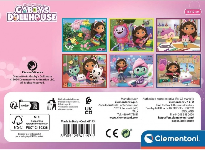 CLEMENTONI Klocki obrazkowe Gabin magiczny domek, 12 klocków