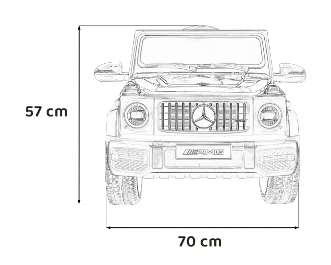 Mercedes AMG G63 dla dzieci biały + zdalne sterowanie + MP3 LED + wolny start + EVA + pasy