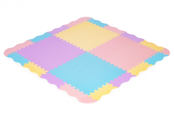 Kolorowa piankowa mata dla dzieci z ogrodzeniem 141,5x141,5 cm 24 szt. IPLAY