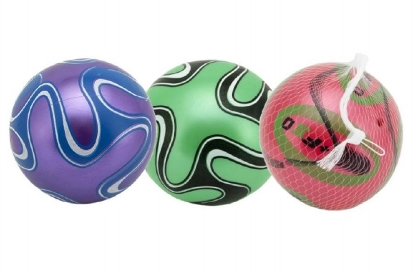 Piłka kolorowa nadmuchiwana plastikowa 15 cm w siatce