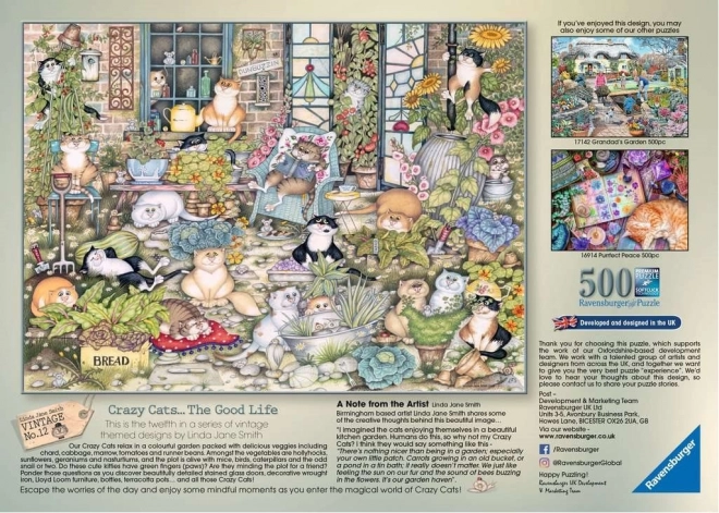 Puzzle Ravensburger Szalone koty: Kocie życie 500 elementów