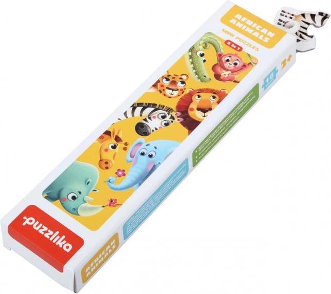 Puzzlika afrykańskie zwierzątka – edukacyjne puzzle 8 zwierzątek, 16 elementów