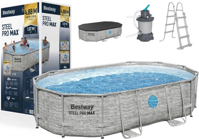 Basen samonośny Bestway Power Steel Swim Vista 427 x 250 x 100 cm