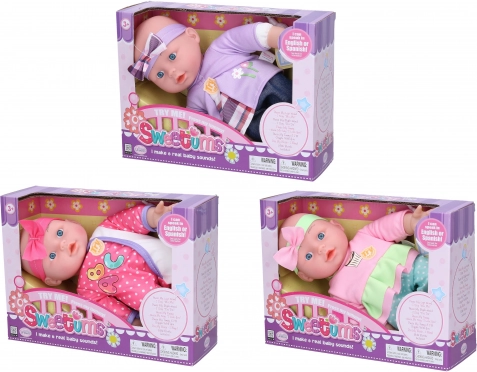 Miękkie mówiące niemowlę 28 cm