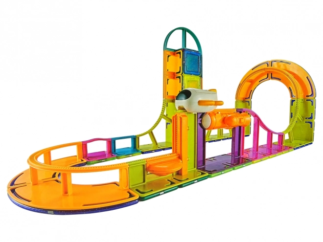 Budowlane magnetyczne klocki Sky Track 61 sztuk