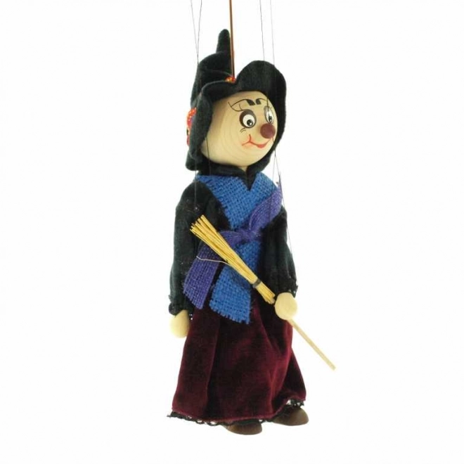 Drewniana marionetka czarownica