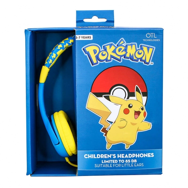 Przewodowe słuchawki dla dzieci OTL Pokemon Pikachu (niebiesko-żółte)
