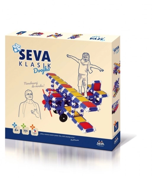 Klocki SEVA KLASIK Dwojka plastikowe 366 sztuk w pudełku 36x33,5x5cm