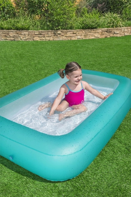 BESTWAY Prostokątny Dziecięcy Basen Nadmuchiwany 2+ 165x104x25cm + nadmuchiwana podłoga