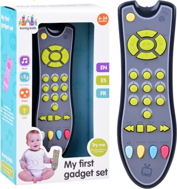 Interaktywny dziecięcy pilot do TV – Szary