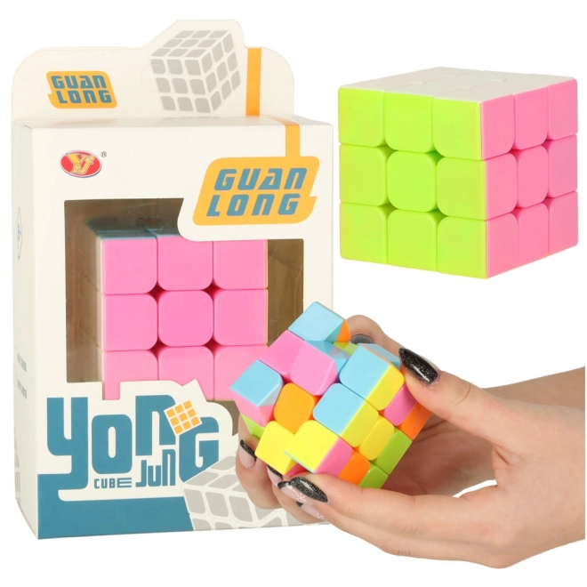 Kostka łamigłówka 3 x 3 neon