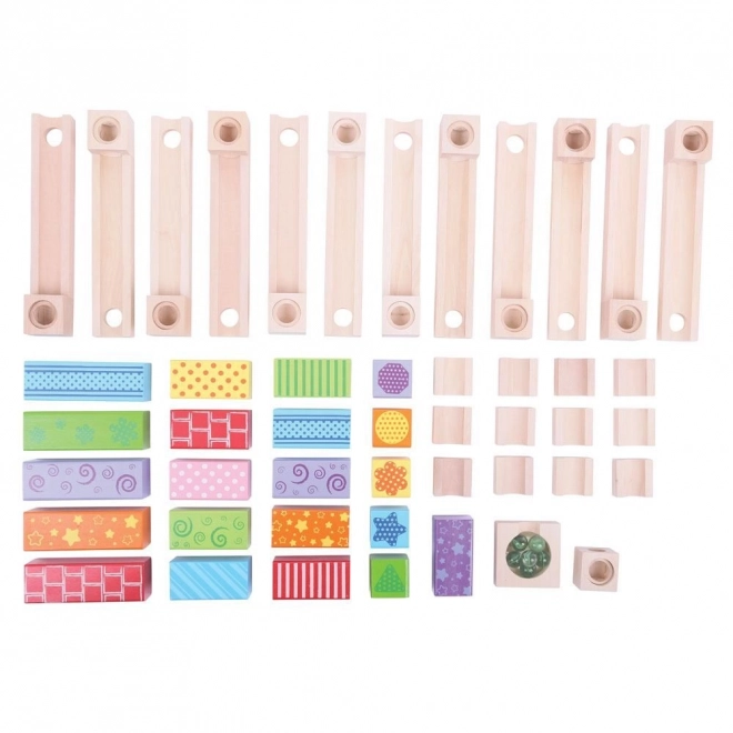 Bigjigs Toys Drewniana kulodrom kolorowy
