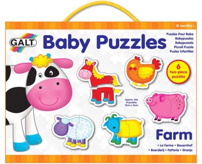 GALT Baby puzzle Farma 6x2 elementy