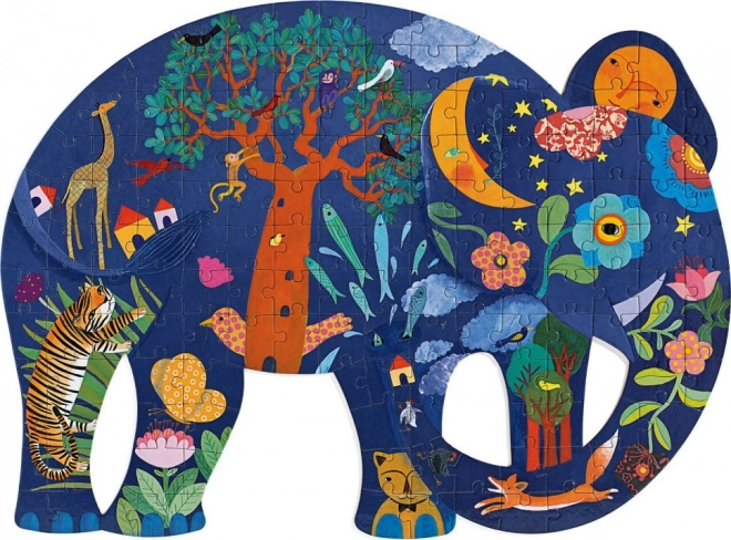 DJECO Puzzle obrysowe Słoń 150 elementów