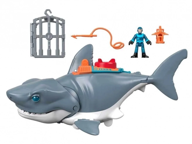 Mega atakujący rekin Imaginext z ruchomą szczęką