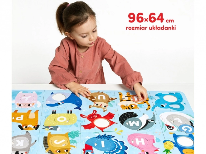 CzuCzu duże puzzle z otworem Alfabet