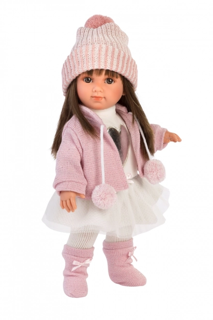 Llorens 53528 SARA - realistyczna lalka z miękkim materiałowym ciałem - 35 cm