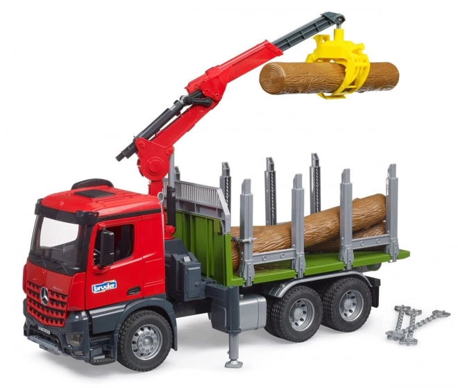 Bruder transporter drewna z żurawiem hydraulicznym