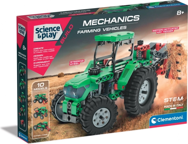 CLEMENTONI Nauka i Zabawa Laboratorium Mechaniczne Maszyny Rolnicze 10w1