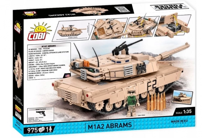 COBI 2622 Siły Zbrojne Abrams M1A2, 1:35, 982 k, 1 f