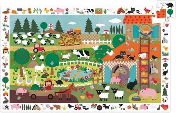 Puzzle obserwacyjne Farma 35 elementów