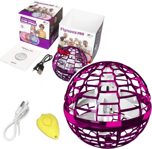 Latająca kula Flynova LED różowa 10 cm