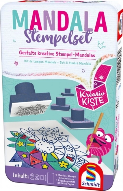 SCHMIDT Zestaw stempli Mandala w metalowym pudełku