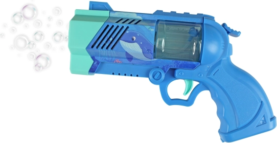 Pistolet do baniek z podświetleniem – niebieski