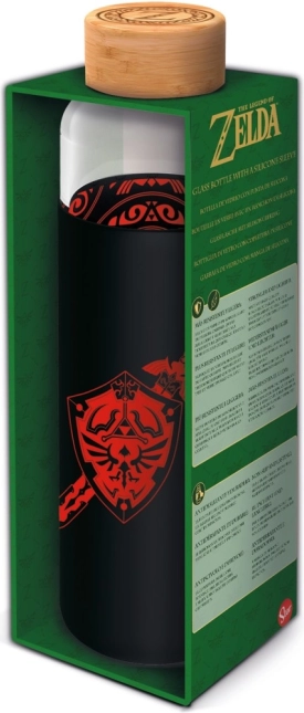 Szklana butelka z pokrowcem 585 ml Zelda