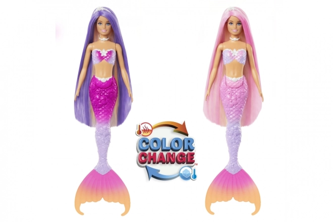Lalka Barbie Malibu zmieniająca kolor syrenka