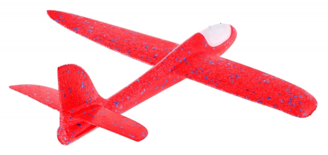 Styropianowy model samolotu + ruchomy stabilizator + światła – Czerwony