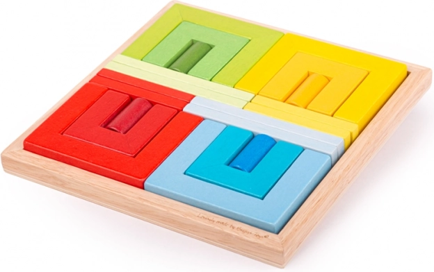 Drewniane klocki do układania BIGJIGS TOYS