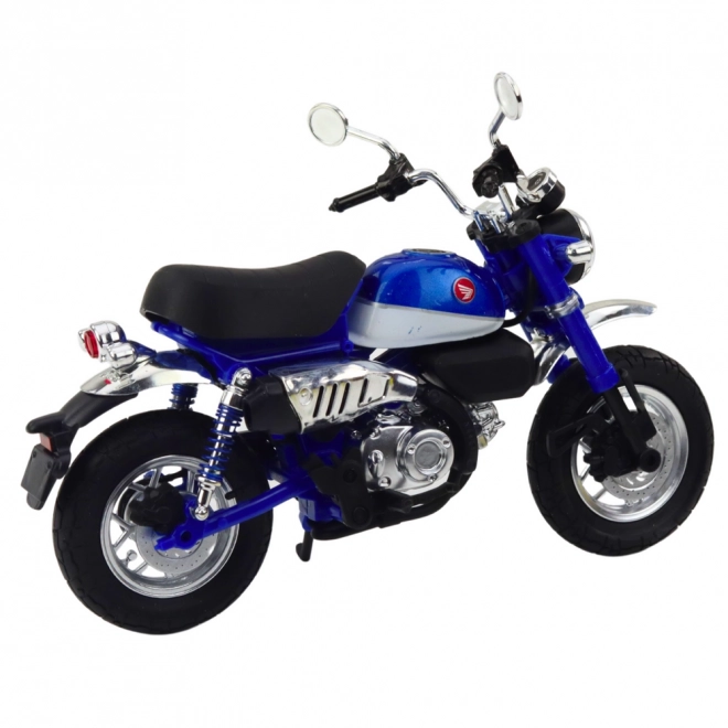 Motocykl retro metalowy niebieski 1:12