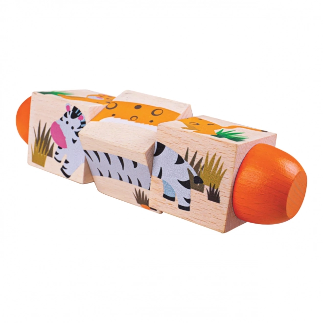 Bigjigs Toys Walec Silnikowy Życie w Dżungli