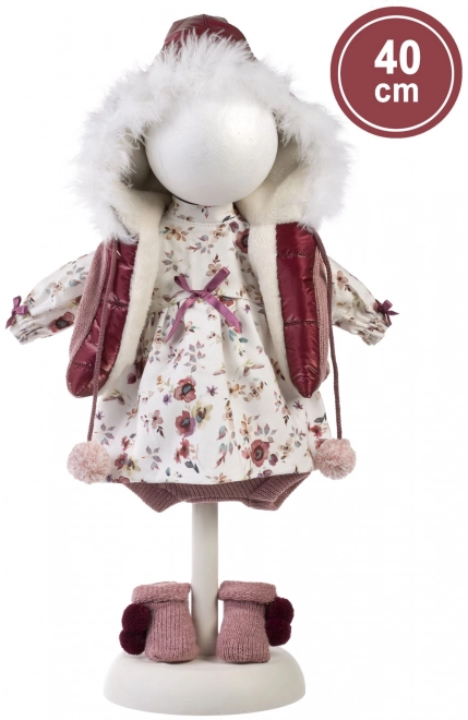 Llorens 540C CARLA - realistyczna lalka z miękkim materiałowym ciałem - 40 cm
