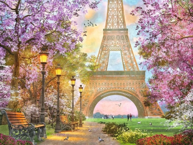 Puzzle 1500 elementów paryska romantyka