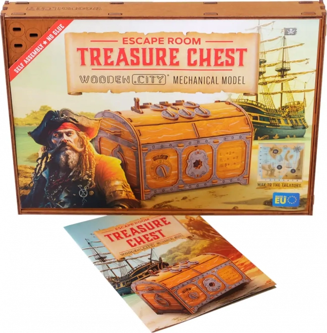 Escape Room Truhla z Skarbem drewniane 3D puzzle