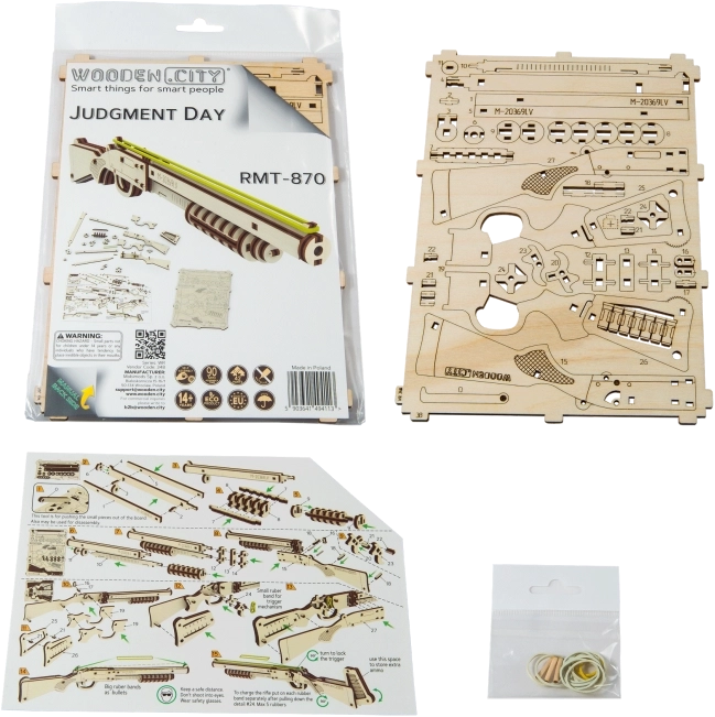 Drewniane 3D puzzle WOODEN CITY Judgment Day Karabin RMT-870