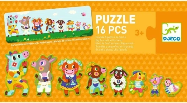 DJECO Puzzle Duzi i Mali na Farmie