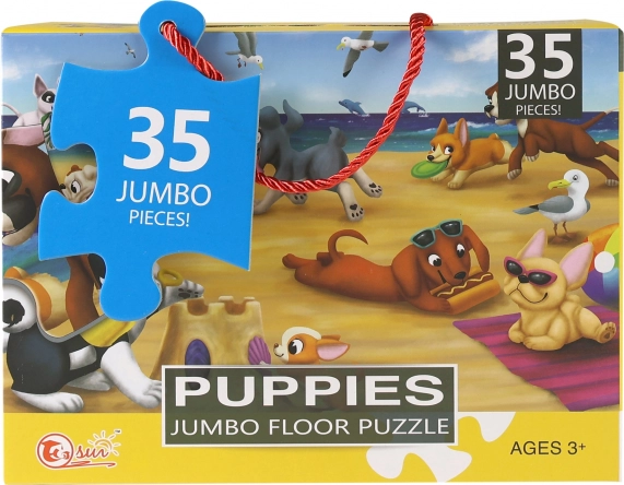 Podłogowe puzzle szczenięta – 35 dużych elementów