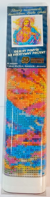 NORIMPEX Malowanka Diamentowa Rozświetlony Jezus 30x40cm