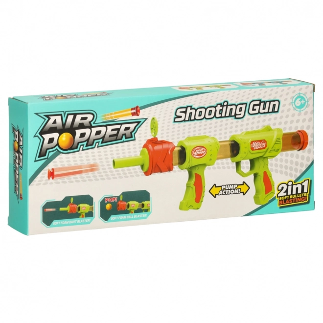 Dziecięcy pistolet 2w1 zielony