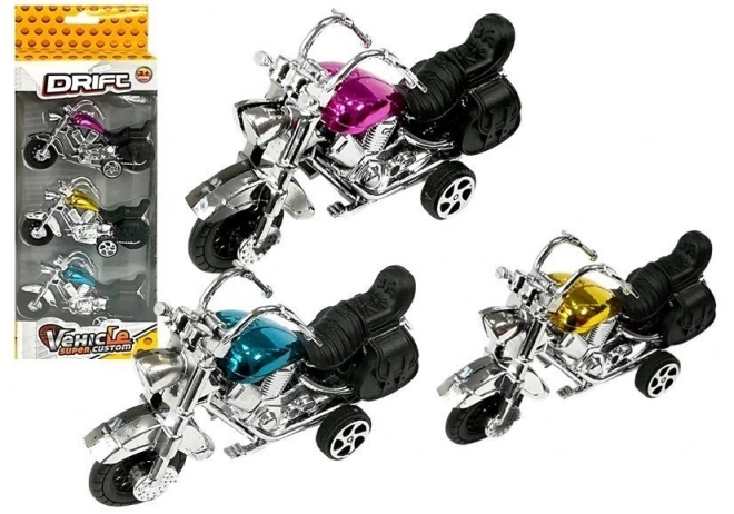 Zestaw motocykli 3 sztuki Resoraki Napęd Friction Drive