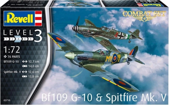 Plastikowe modele samolotów Messerschmitt Bf 109 G-10 i Supermarine Spitfire Mk.V