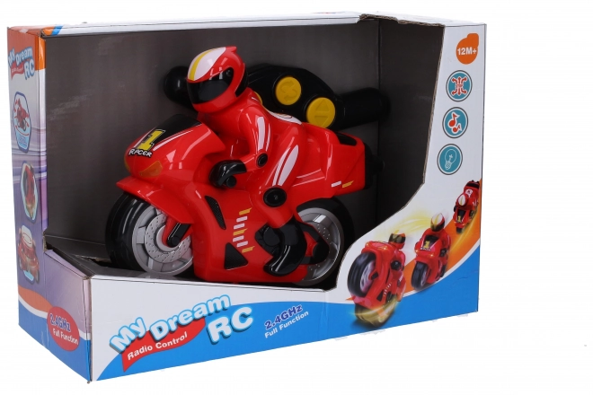 Motocykl z efektami RC na zdalne sterowanie 23 cm