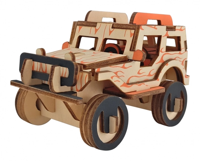 Drewniane 3D puzzle Jeep