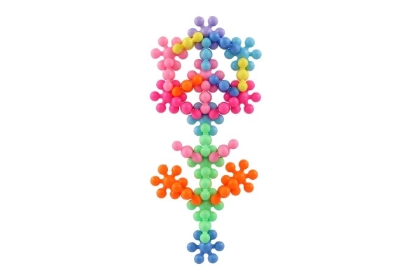 Klocki kwiaty plastikowe w torebce 25x22x4cm