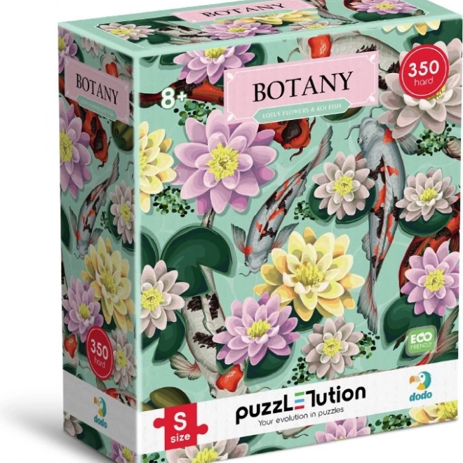 Puzzle Botany: Kwiaty Lotosu i Koi Karpie 350 elementów