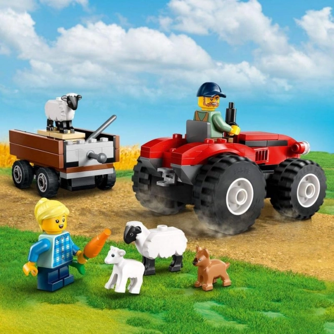 LEGO® City 60461 Czerwony traktor z przyczepą i owcami