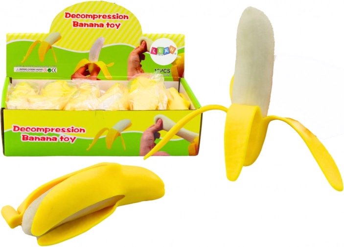 Gumowa rozciągliwa gąbka na skórkę banana żółta
